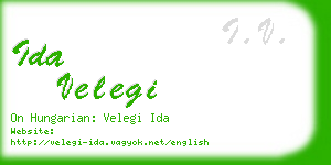 ida velegi business card